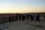 Group moment at sunset at Volubulis ruins